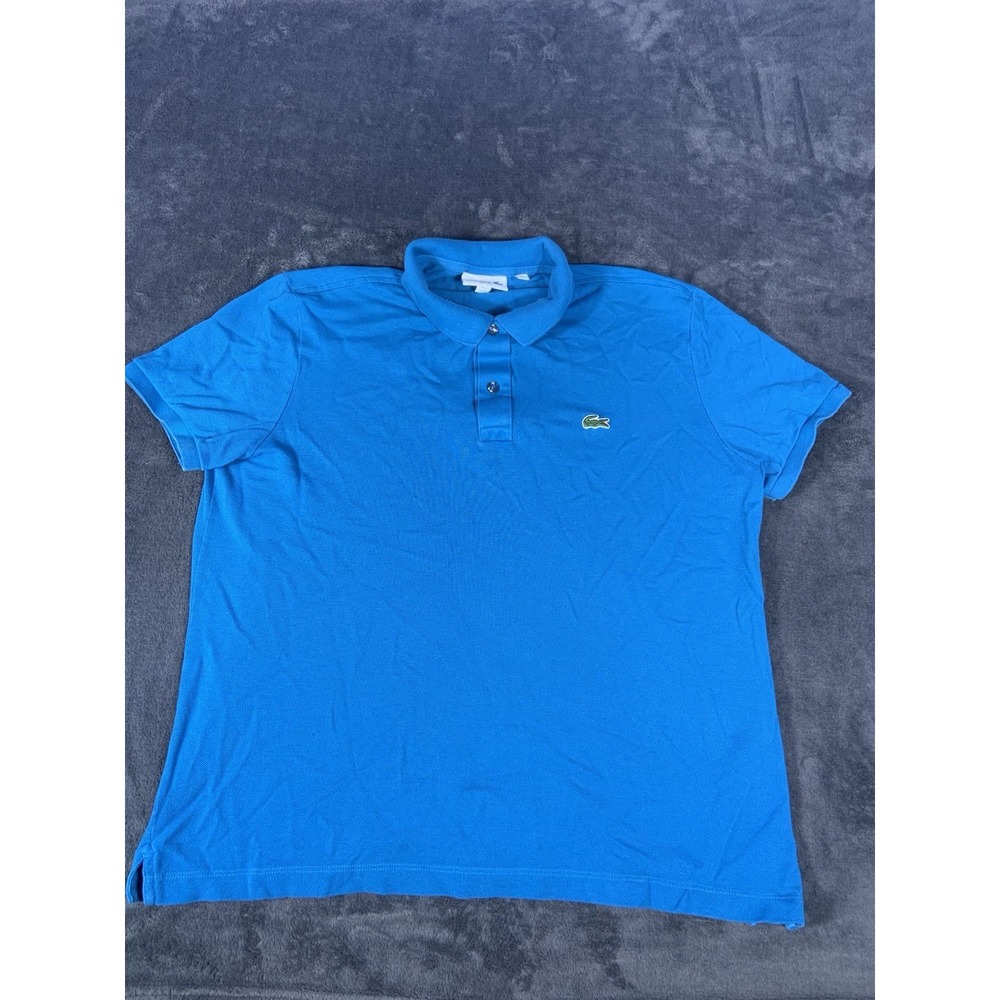 Lacoste Slim Fit Blue Polo Tee Shirt Men's Size XL
